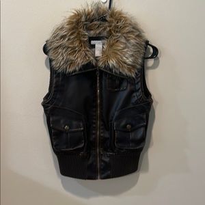 Small Faux Leather Vest